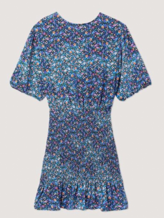 Sandro Paris spinelle floral smocked dress - Picture 3 of 8